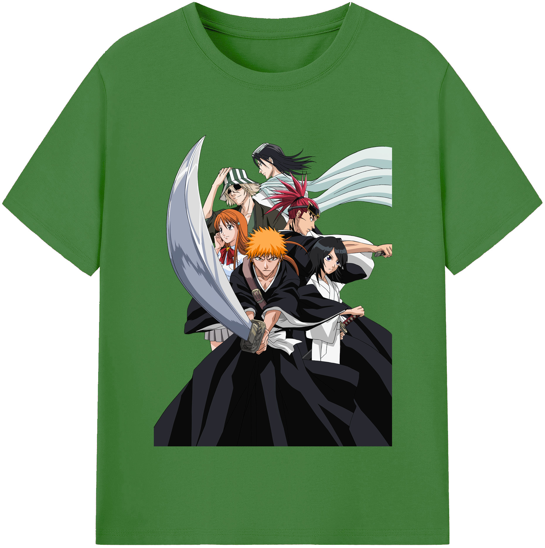 （画像用） ブリーチ 黒崎一護（くろさき いちご）BLEACH Kurosaki Ichigo レディースカジュアルプリントTシャツ（綿100％）